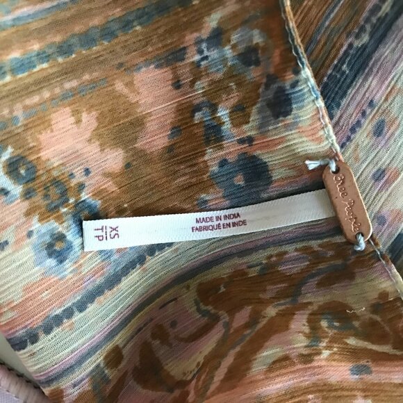 Free People x Revolve Magic Hour Wrap Top Baby Blue Ruffle Bell Sleeve Size XS - Picture 6 of 8